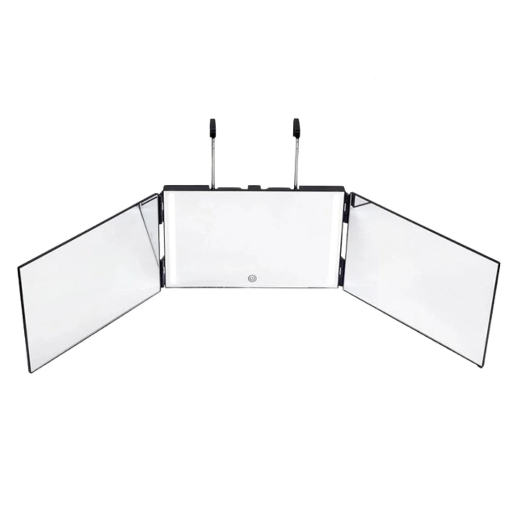 Tri-Fold Mirror with LED Light