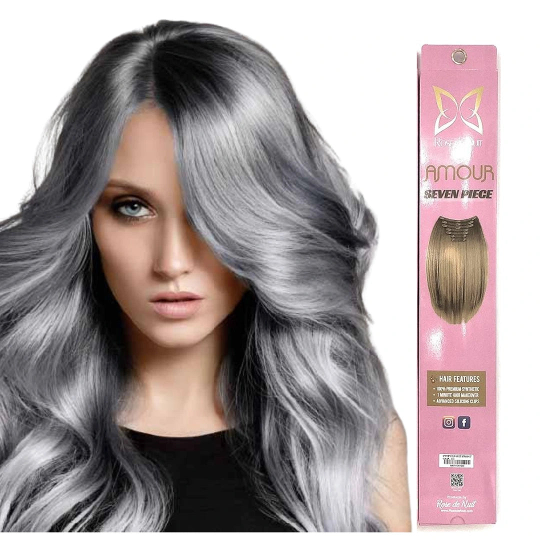 Rose De Nuit Amour Synthetic 7Piece ClipIn Extensions Supreme Hair