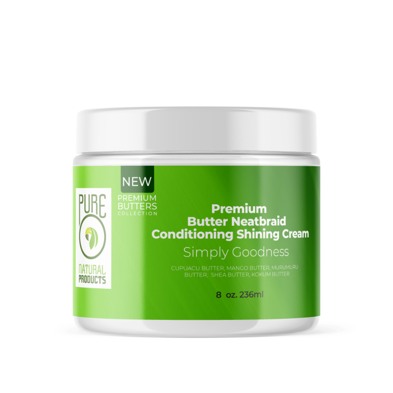 PureO Natural 5 Butter Neatbraid Conditioning Shining Cream - 8 oz