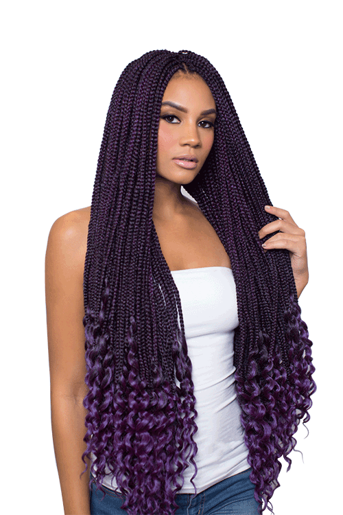 Urban Beauty Real Box Braid Pre-Made Loops Crochet Hair- 2X's Pack 30" inches