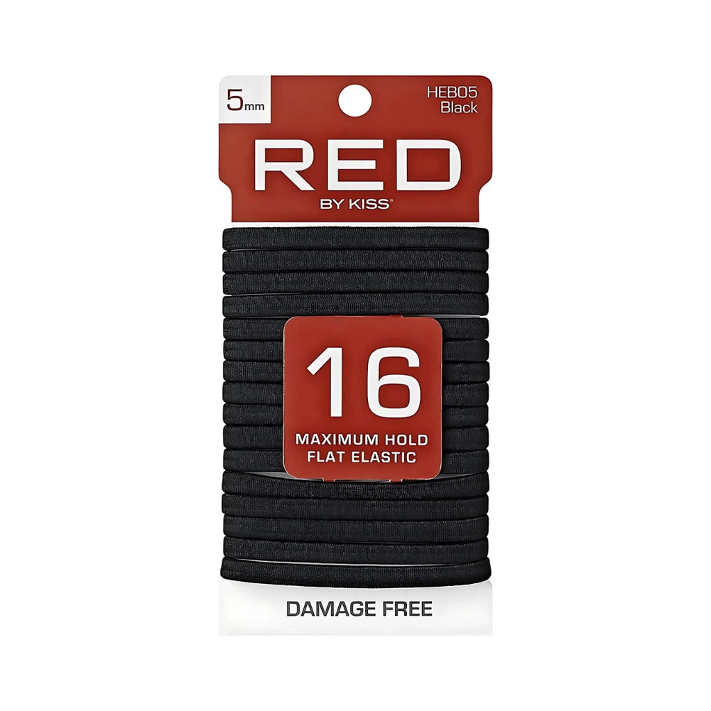 Red by Kiss Flat Elastic Hair Band 5mm - 16 Ct