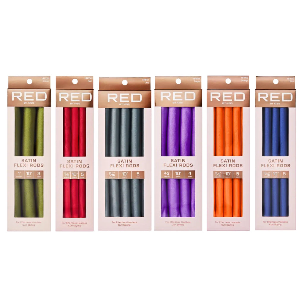 Red by Kiss Silky Satin Flexi Rods - Choose Size