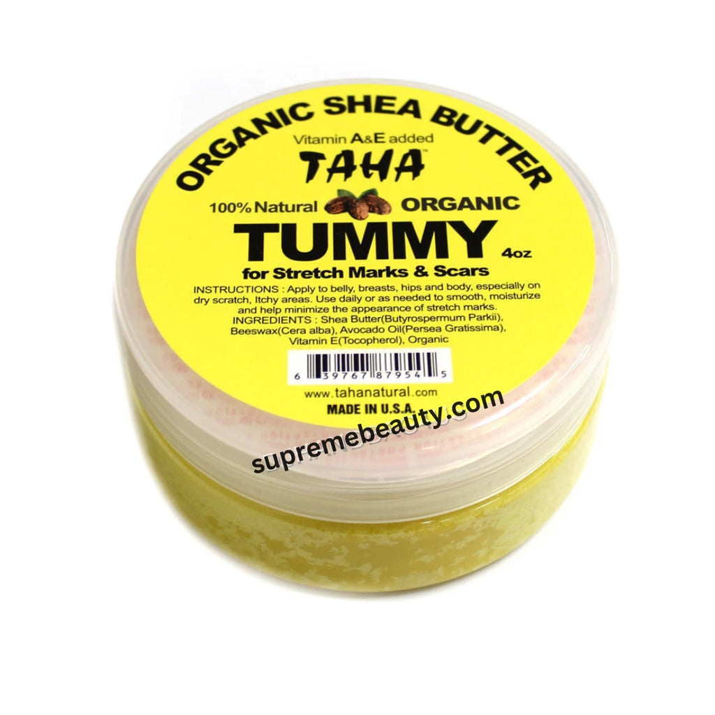 Taha 100% Natural Organic Shea Butter for Tummy Stretch Marks & Scars - 4 oz