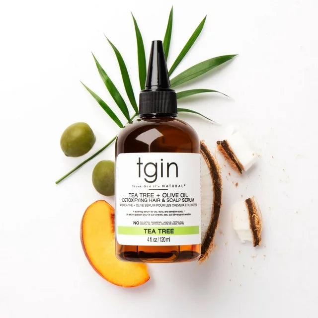 TGIN Tea Tree + Olive Oil Detoxifying Hair & Scalp Serum - 4 oz