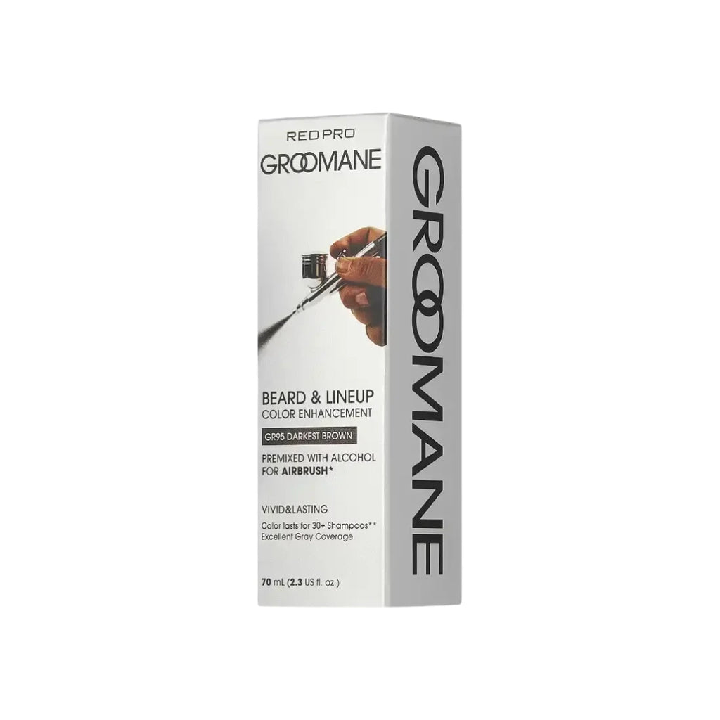 Groomane Beard & Lineup Color Enhancement – Premixed Airbrush Bottle 2.3 oz