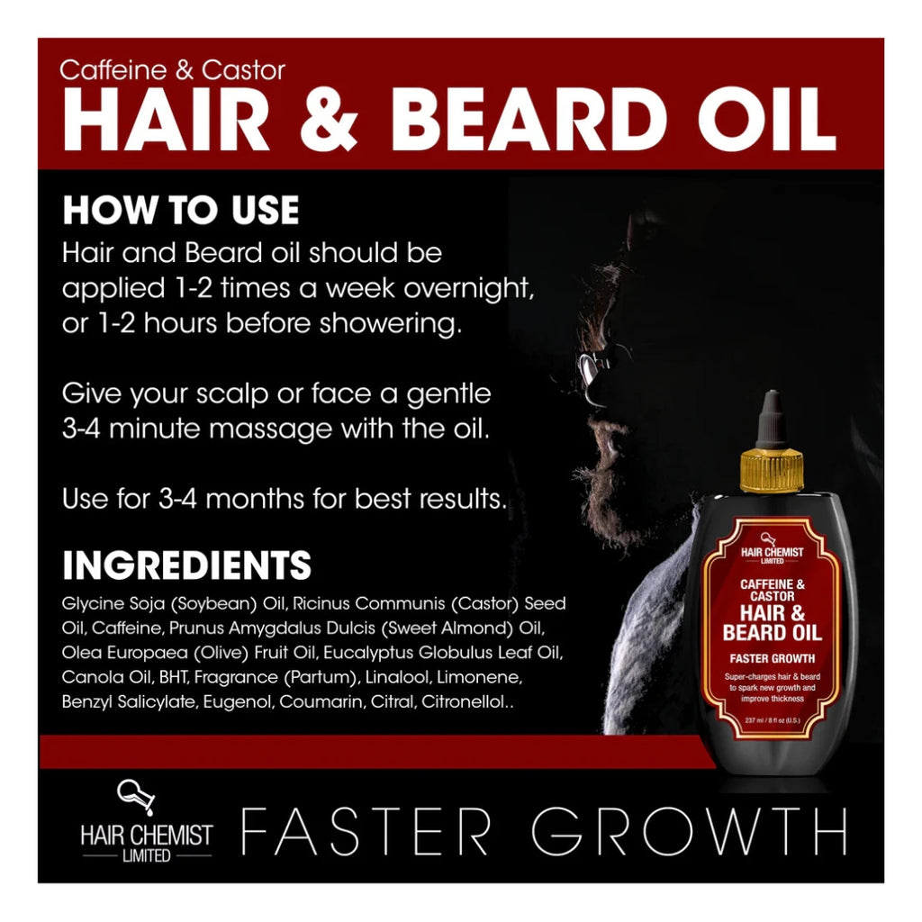 Hair Chemist Hair & Beard Oil Caffeine & Castor