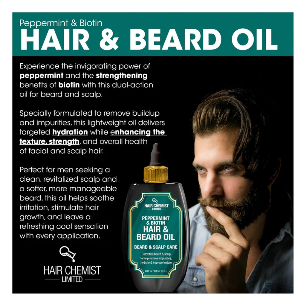 Hair Chemist Hair & Beard Oil Peppermint & Biotin