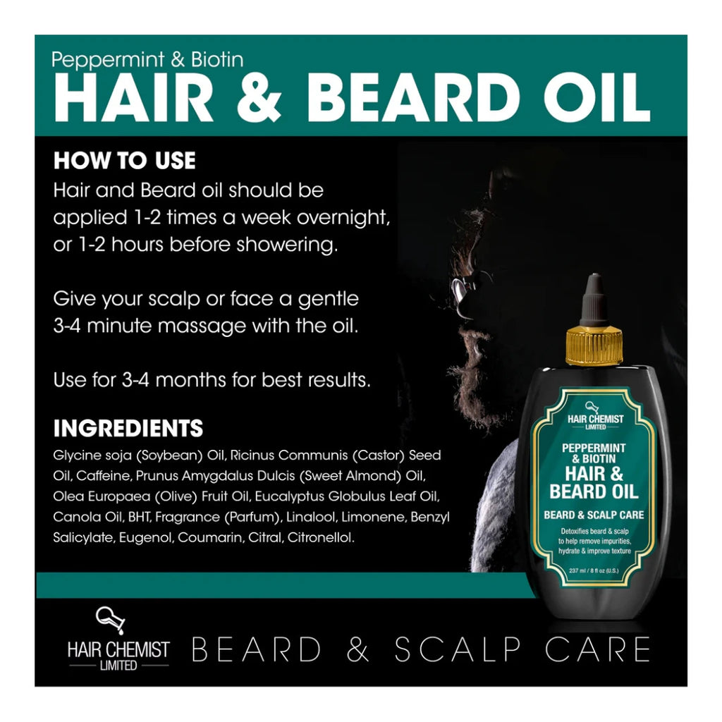 Hair Chemist Hair & Beard Oil Peppermint & Biotin