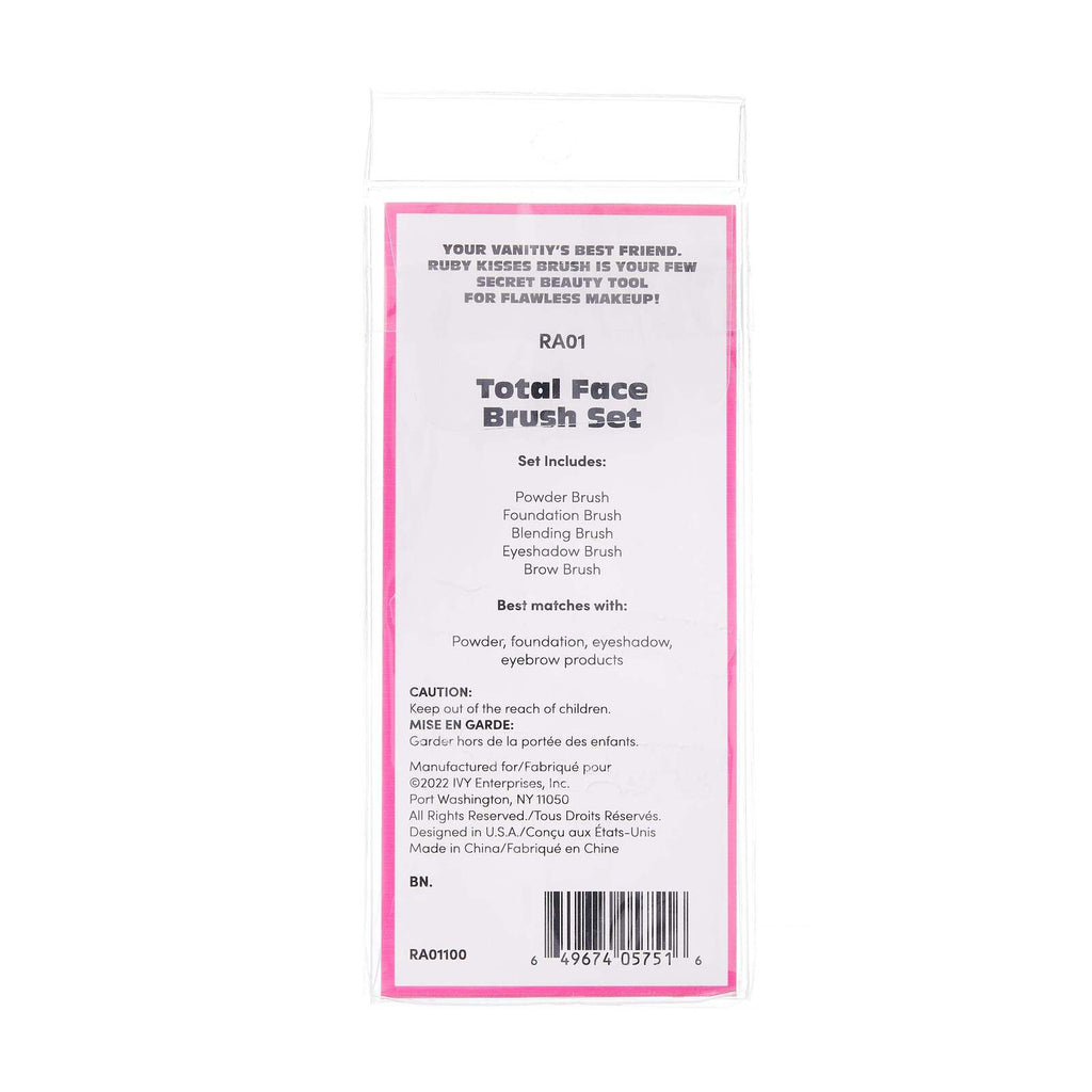 Ruby Kisses Total Face Makeup Brush Set 