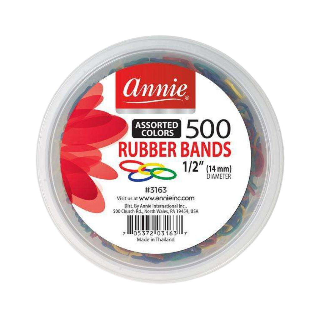 Annie Rubber Bands – 500 Count 1/2" assorted