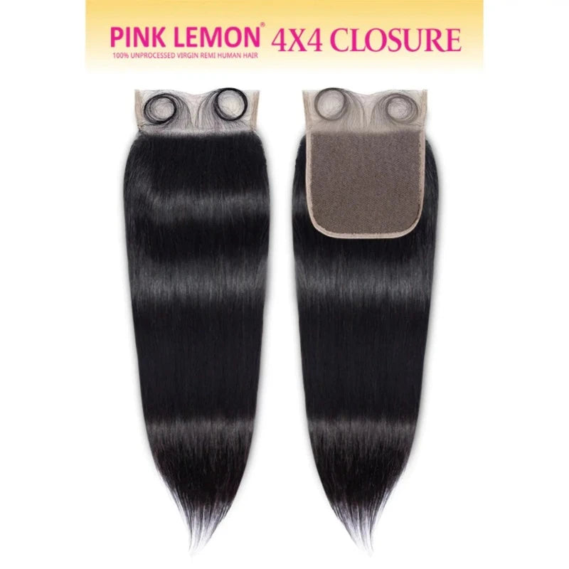 Pink Lemon 100% 13A Unprocessed Virgin Human Hair 4X4 