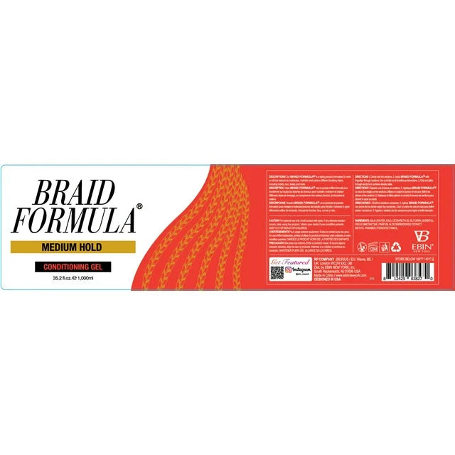 EBIN NY Braid Formula Conditioning Gel - Medium Hold 