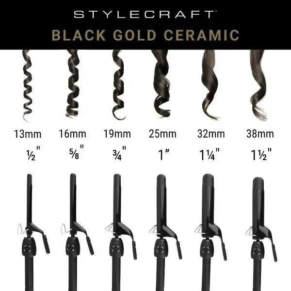 StyleCraft Professional Ceramic 1" Curling Iron