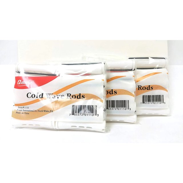 Annie Cold Wave Rods 7/16" Short White