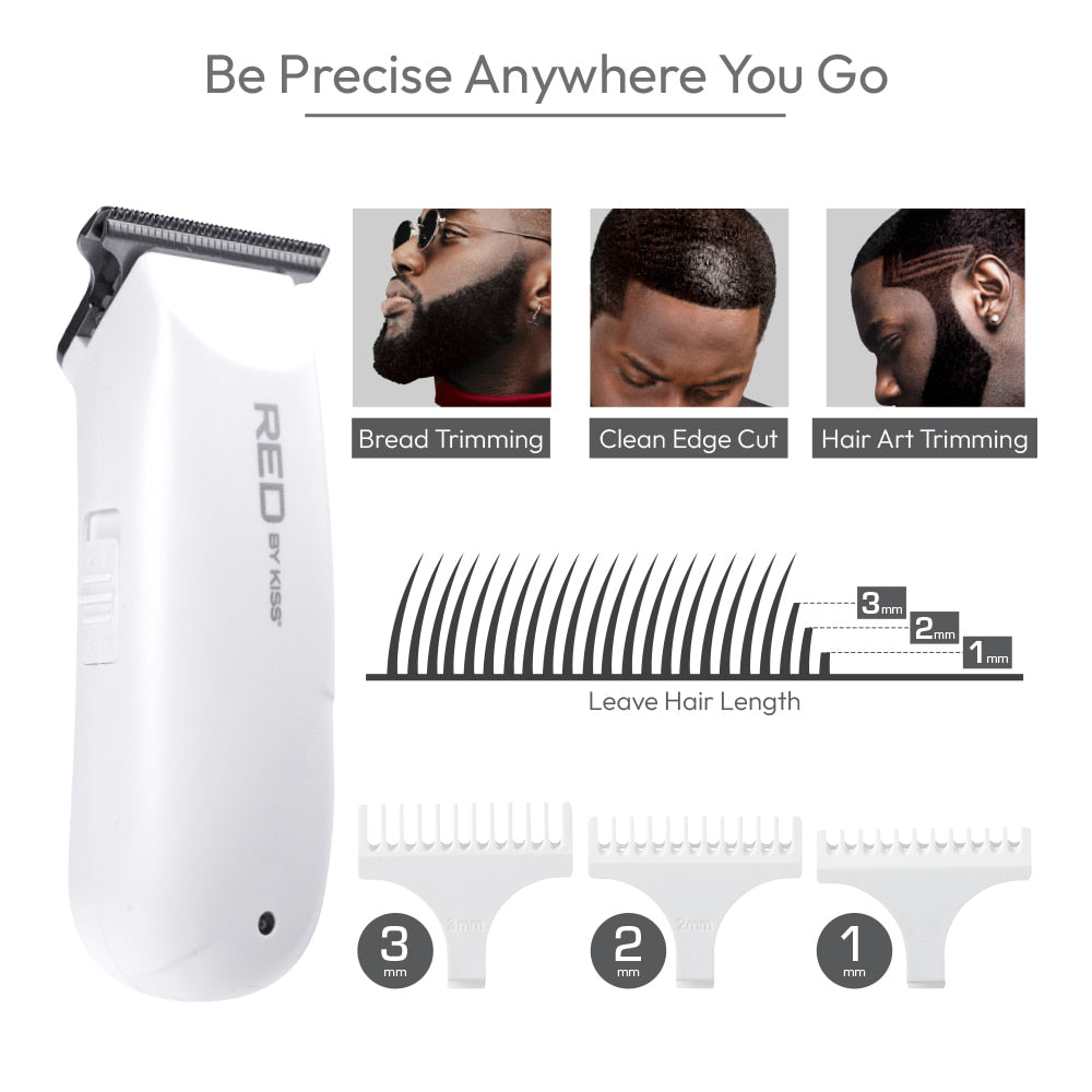 Cordless Rechargeable Mini Trimmer - Red by Kiss