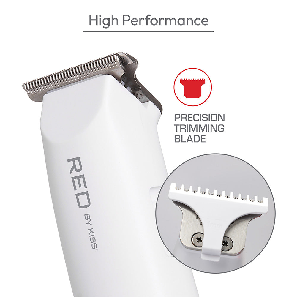 Cordless Rechargeable Mini Trimmer - Red by Kiss