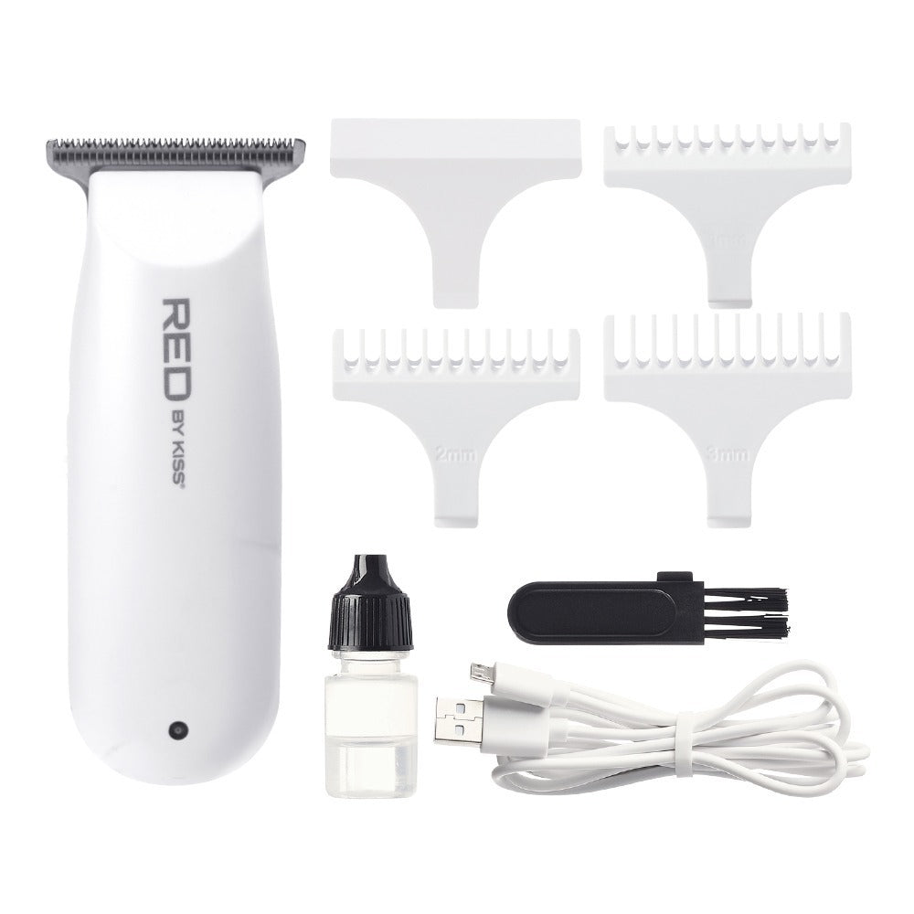 Cordless Rechargeable Mini Trimmer - Red by Kiss