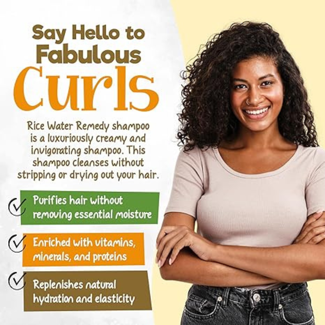 Curly Rice Curly Chic Rice Water Remedy Revitalizing Shampoo 8 oz | Strengthen ...