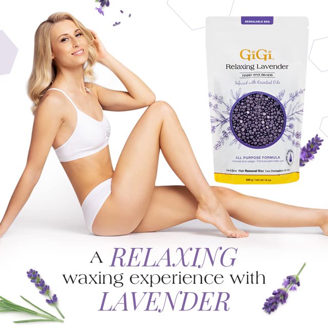 Gigi Hard Wax Beads - Infused with Relaxing Lavender & Essential Oils - 14 oz