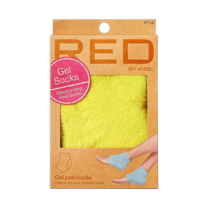 Red by Kiss Pedicure Gel Socks Moisturizing Heel Socks 