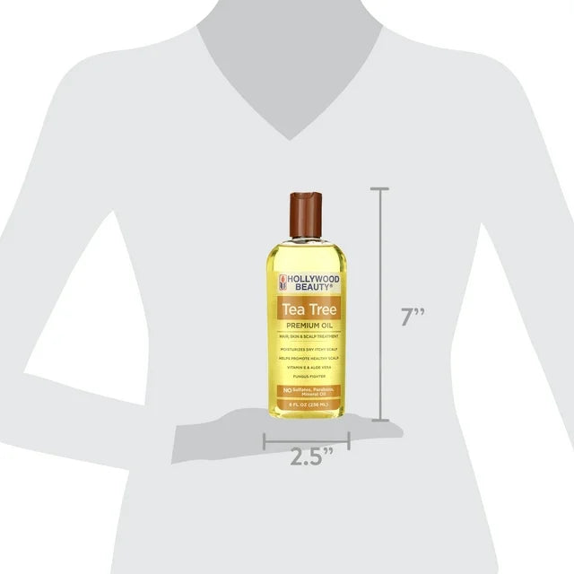 Hollywood Beauty Tea Tree Premium Oil for Hair, Skin & Scalp Treatment - 8 oz
