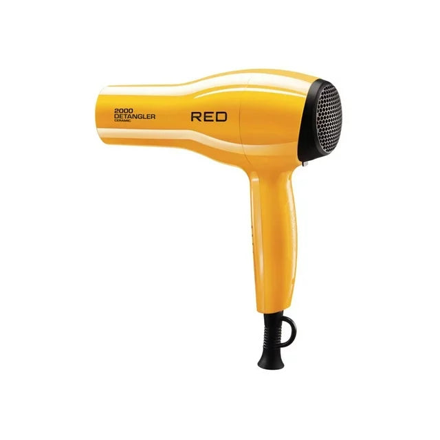 Red by KISS 2000 Ceramic Hair Dryer, Professional Salon Blow Dryer 3 Attachments