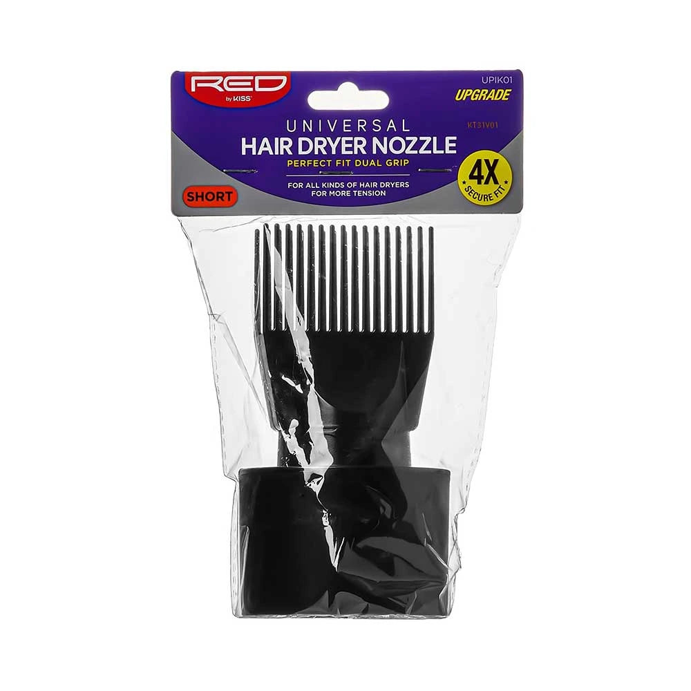 Universal Hair Dryer Nozzle 4x Secure Fit Upgraded by Red by Kiss