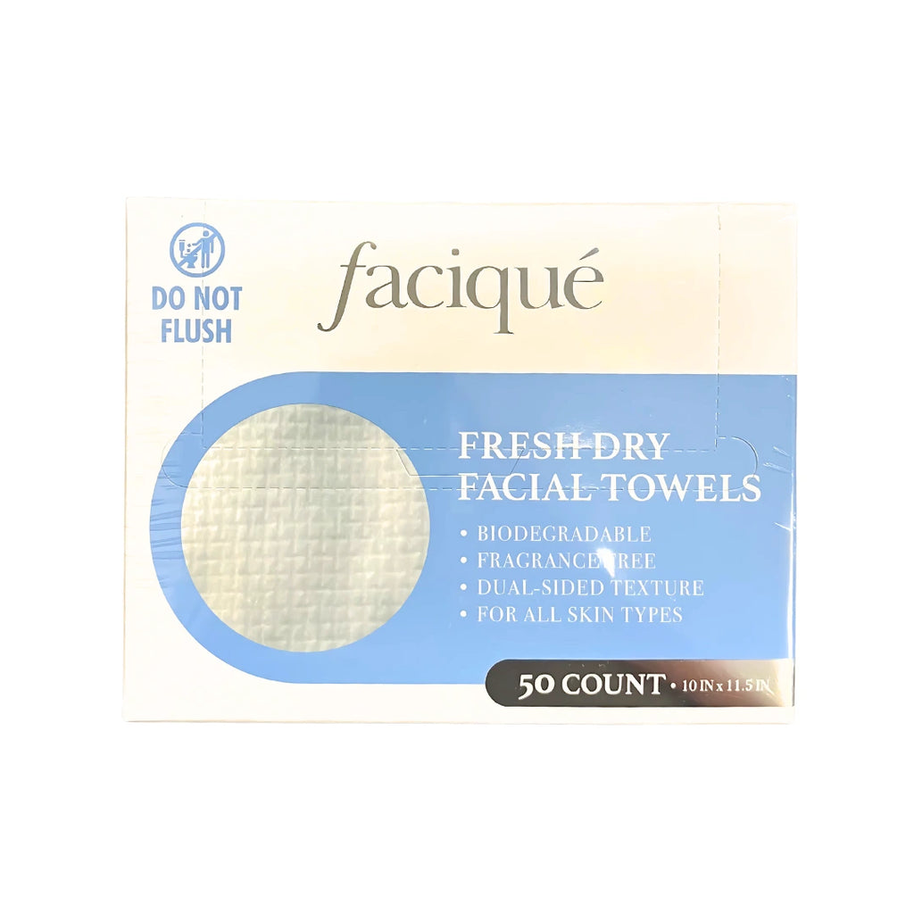 acique Fresh Dry Facial Towels 50 count packaging front view