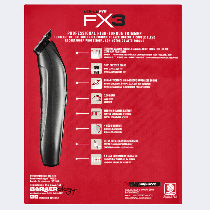 BaBylissPRO FX3 Professional High-Torque Trimmer