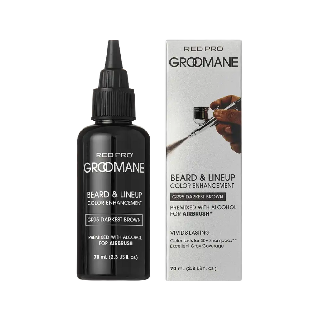 Groomane Beard & Lineup Color Enhancement – Premixed Airbrush Bottle 2.3 oz