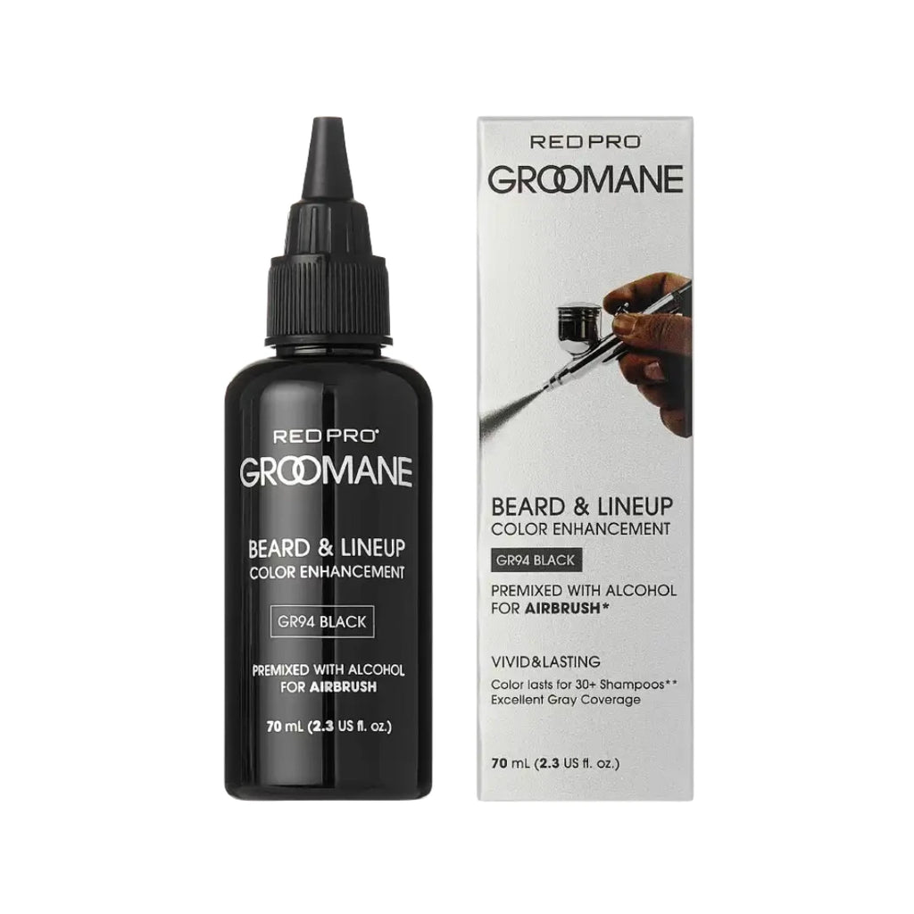 Groomane Beard & Lineup Color Enhancement – Premixed Airbrush Bottle 2.3 oz