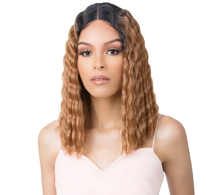 It's a Wig! 5G True HD Transparent Swiss Lace Front Wig - Crimped Hair