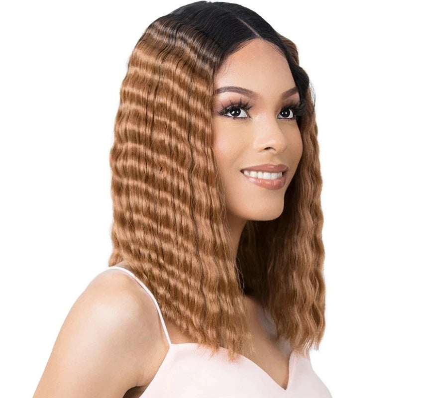 It's a Wig! 5G True HD Transparent Swiss Lace Front Wig - Crimped Hair