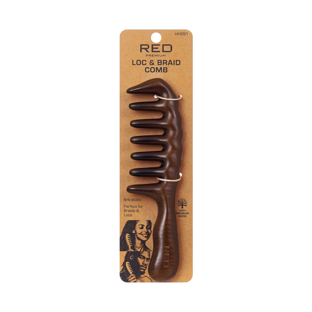 Lock Comb Large Wooden Loc & Braid Comb with Handle – Supreme Hair & Beauty