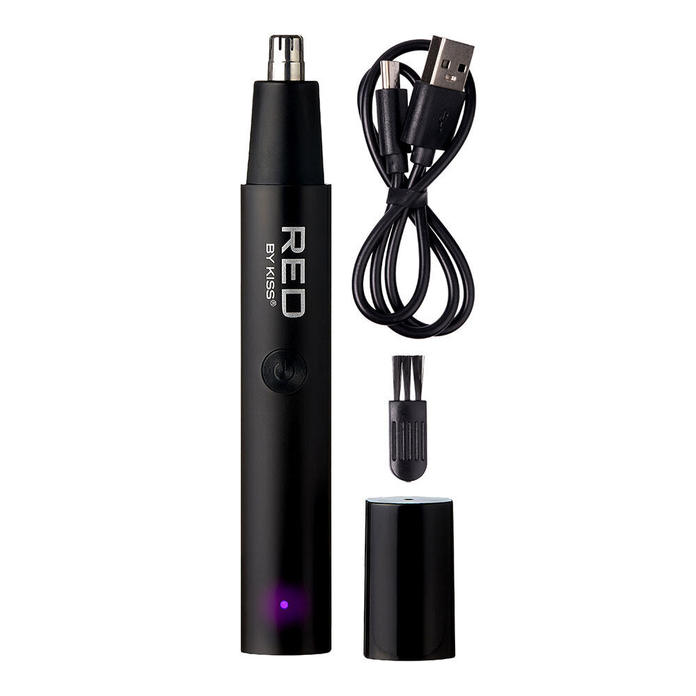 Rechargeable Nose Hair Trimmer - Red by Kiss
