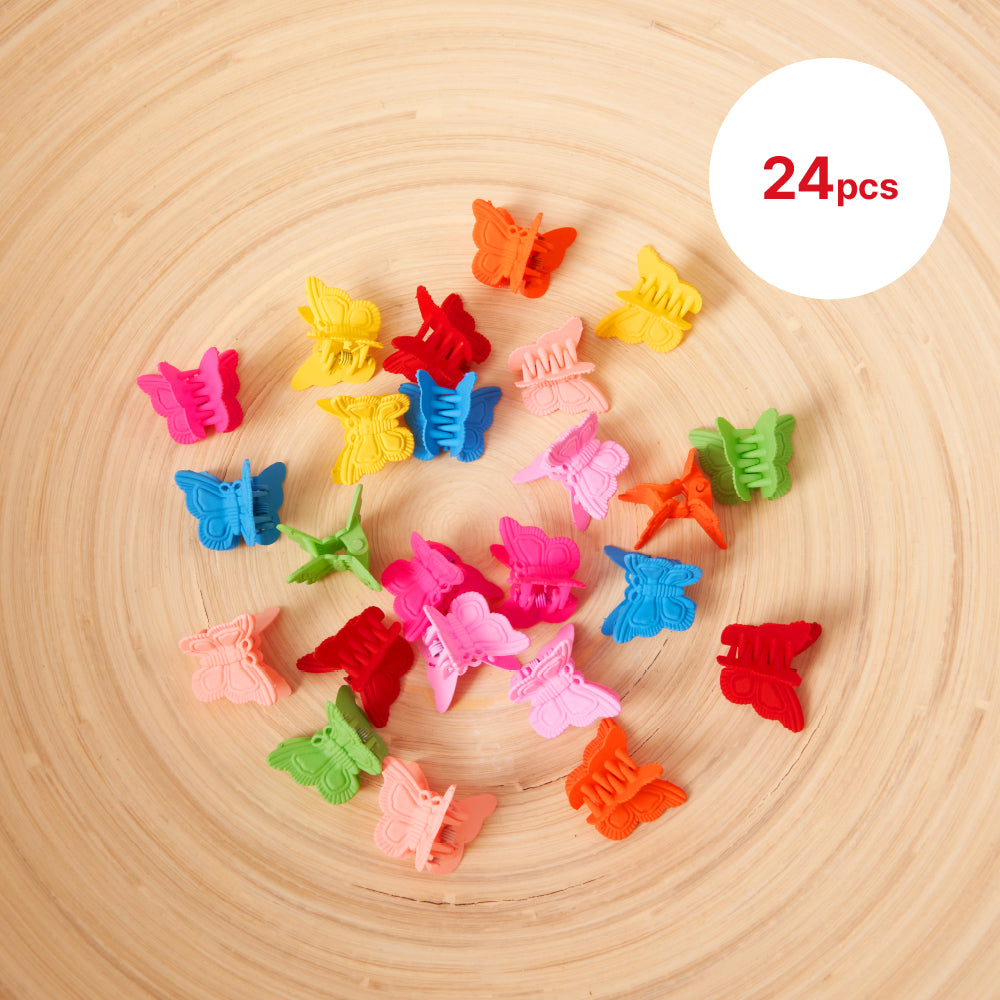 Kids Butterfly Claw Hair Clips 24pcs