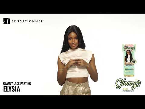 Elysia V-Part Wig with sleek layers worn by model
