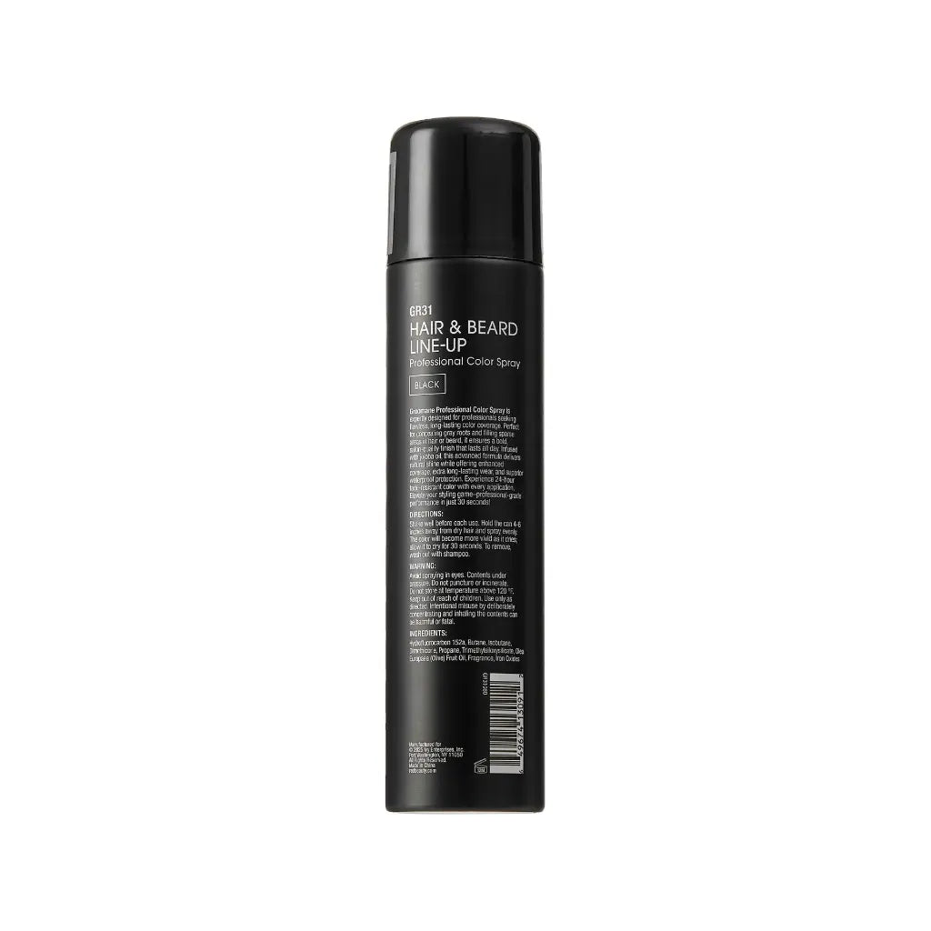 GROOMANE Hair & Beard Line-up Professional Color Spray - Black