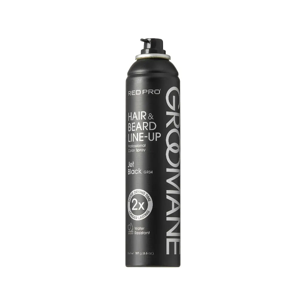 GROOMANE Hair & Beard Line-up Professional Color Spray - Jet Black
