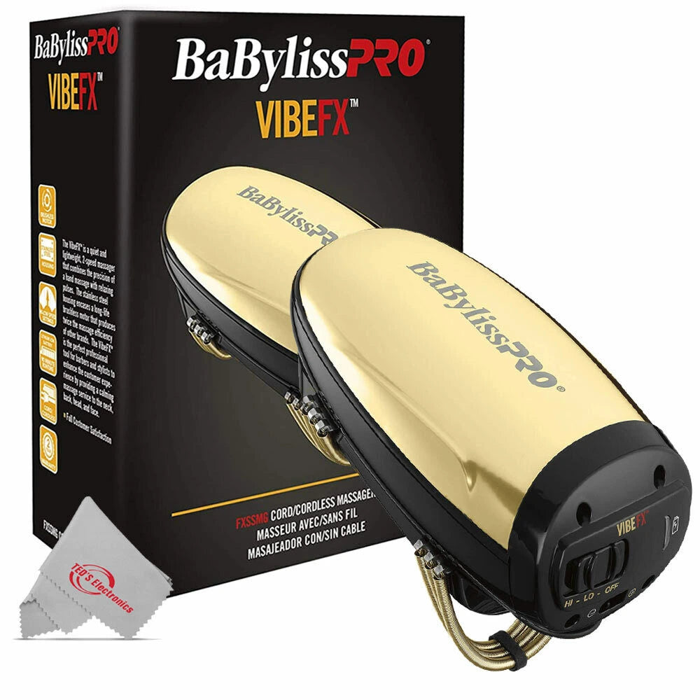 BaBylissPRO® VibeFX Cord/Cordless Massager - GOLD