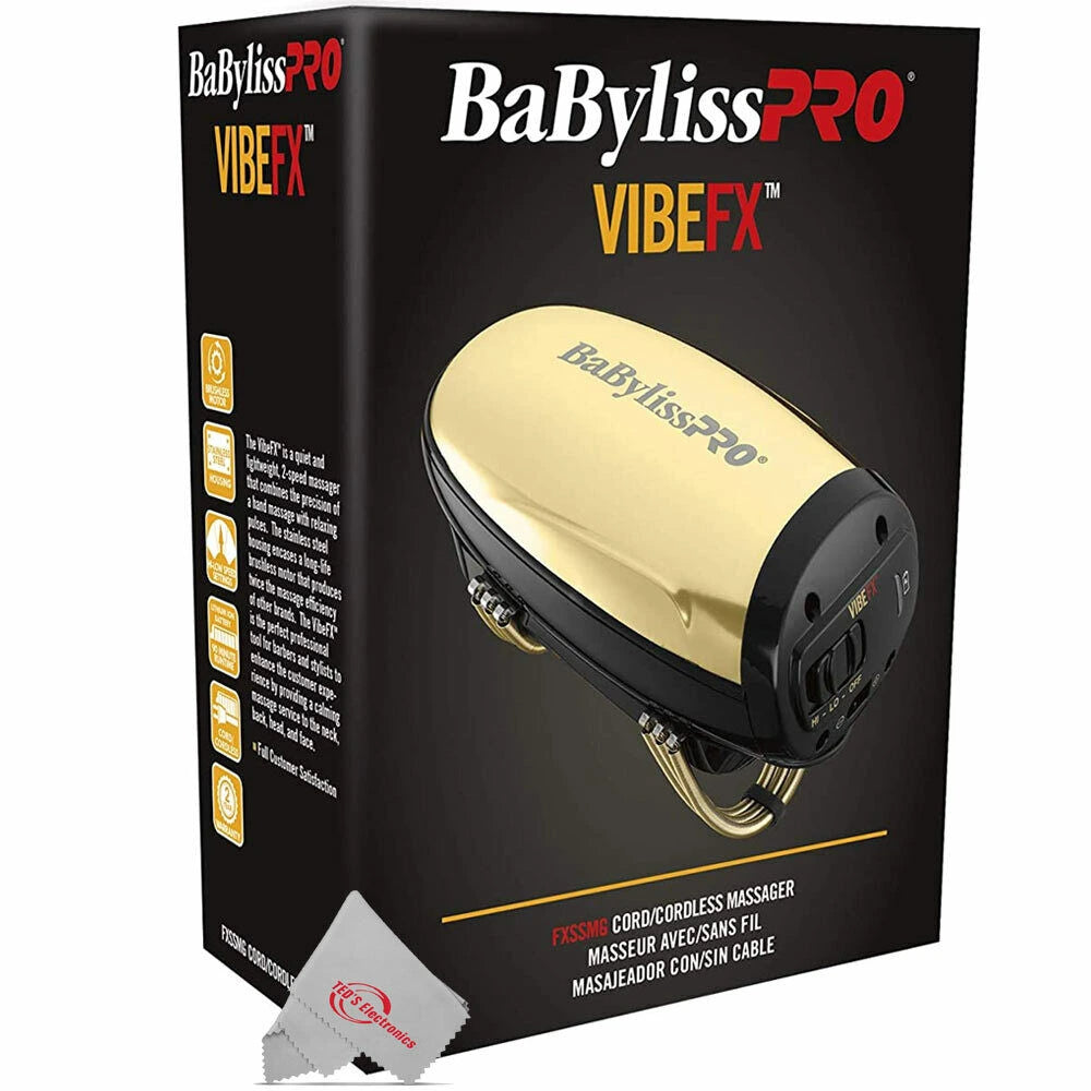BaBylissPRO® VibeFX Cord/Cordless Massager - GOLD