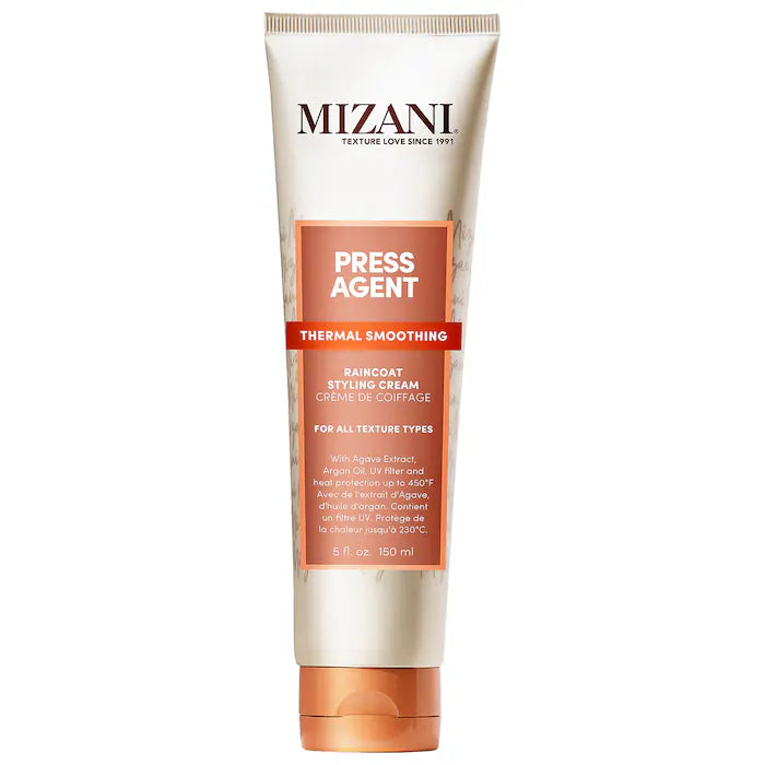 Mizani Press Agent Thermal Smoothing Raincoat Styling Cream, All Texture Types - 5 oz