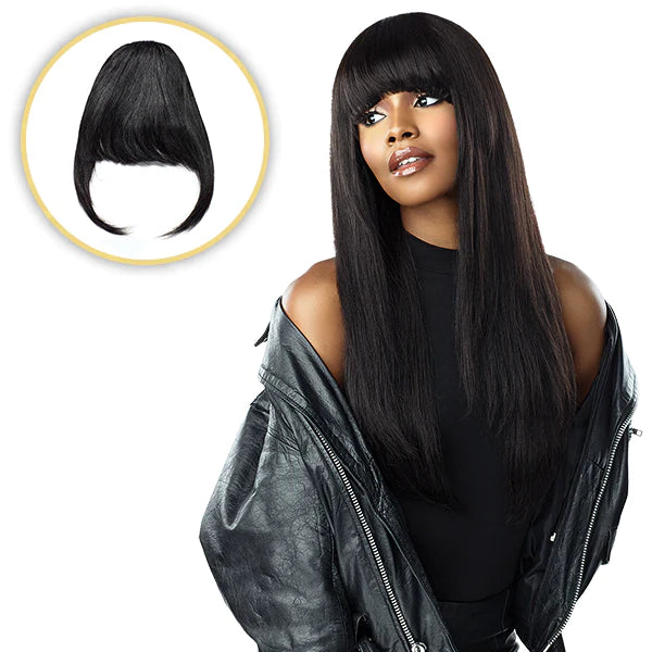 Sensationnel 100% Human Hair Empire Clip In Bangs 