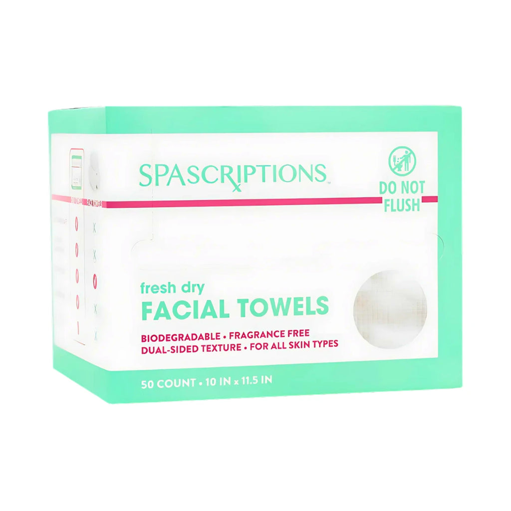 Spascriptions Fresh Dry Facial Towels 50 ct packaging front view