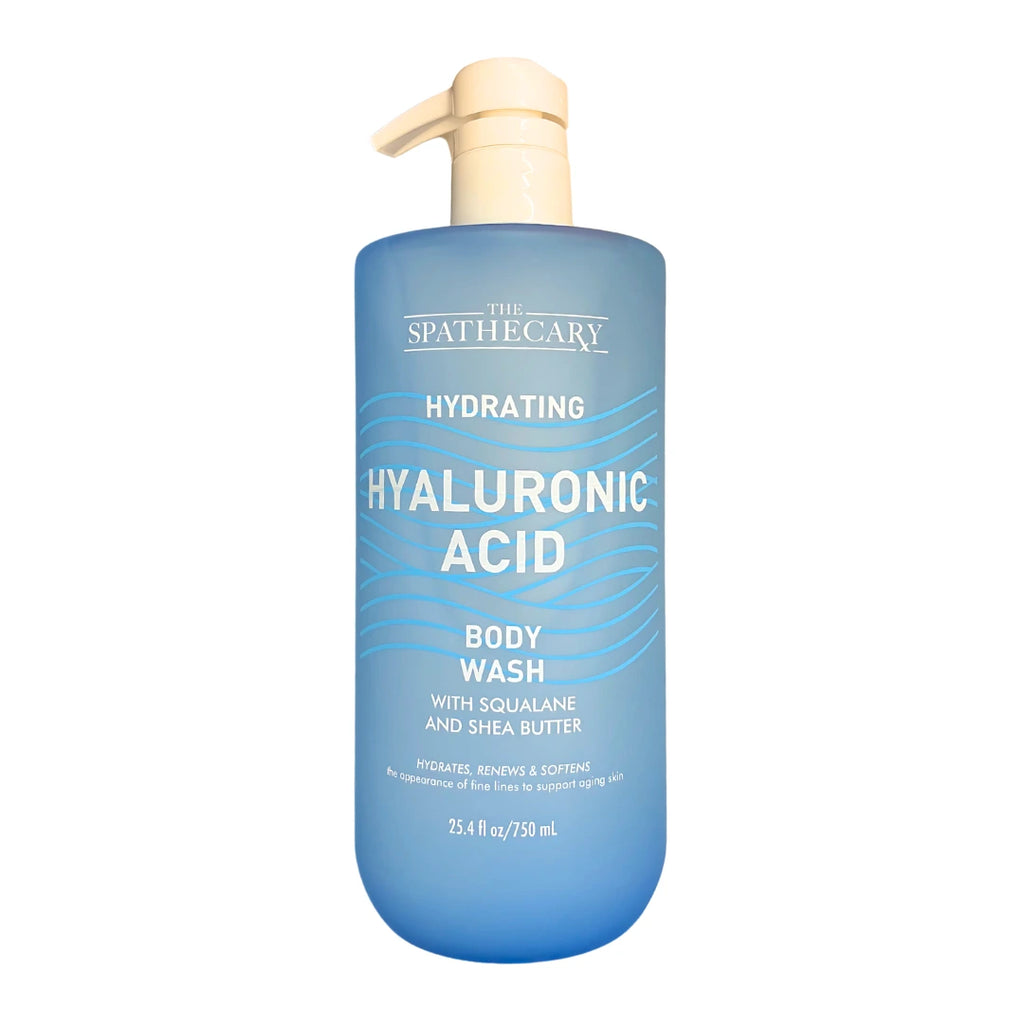 The Spathecary Hydrating Hyaluronic Acid Body Wash with Squalane & Shea Butter 25.4 oz pump bottle front view

