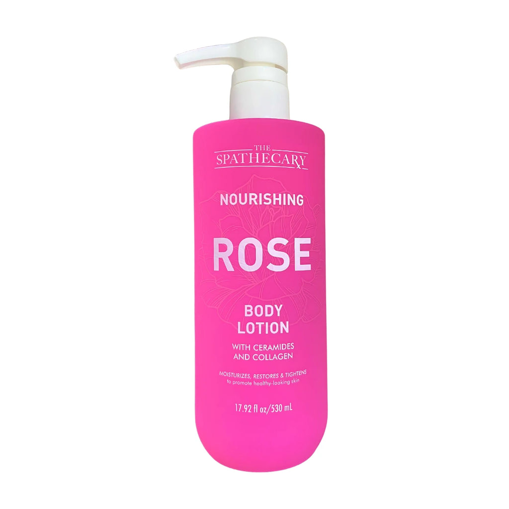 The Spathecary Nourishing Rose Body Lotion 17.92 oz pump bottle front view