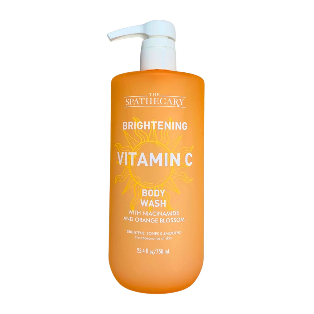 The Spathecary Brightening Vitamin C Body Wash with Niacinamide & Orange Blossom 24.5 oz pump bottle front view