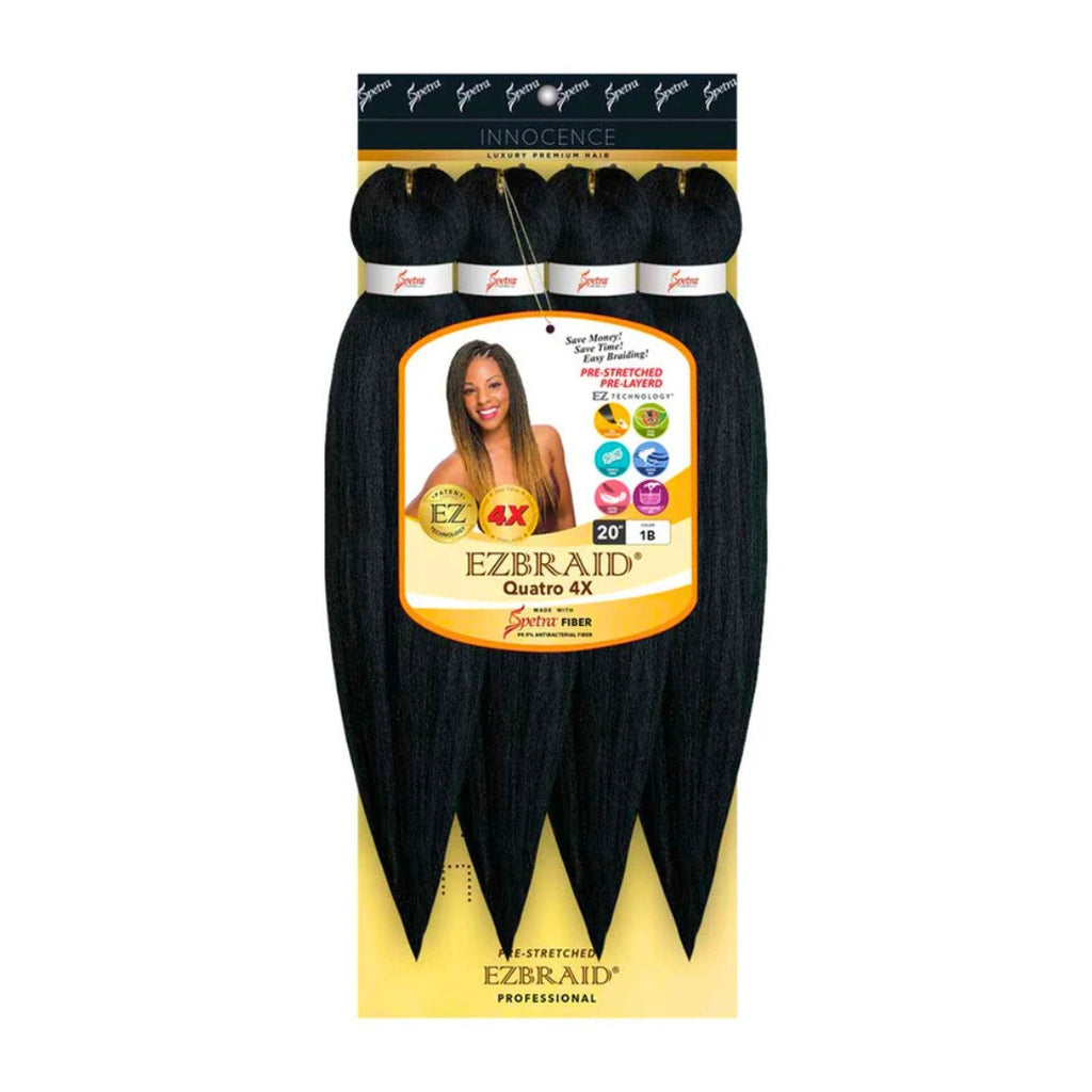 EZ Braid Pre-Stretched Itch-Free Braiding Hair 4x – 20" pack