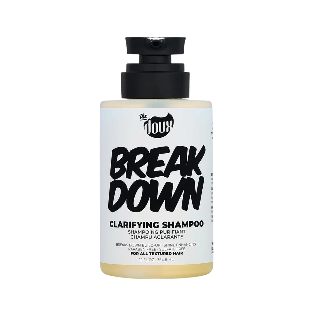The Doux Break Down Clarifying Shampoo – 12 oz Bottle Front