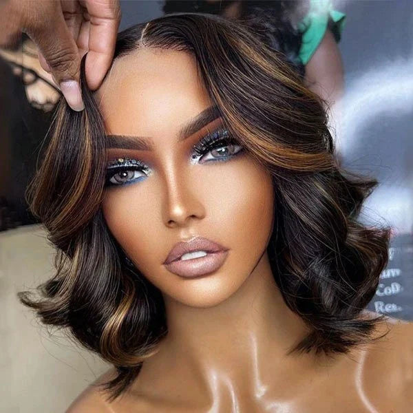 Rio 100% Brazilian Human Hair 13X6 HD Lace Frontal Wig- 12" Straight 